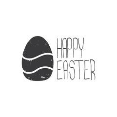 happy easter text lettering isolated on white. vector Happy Easter doodle typography background with greeting text and easter egg.