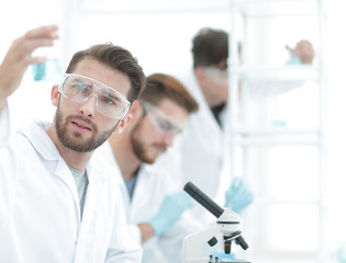 closeup.scientists in the laboratory