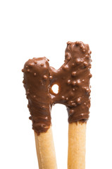 stick with chocolate glaze