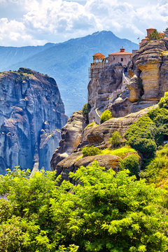 The Great Monastery of Varlaam on the high rock in Meteora, Thessaly, Greece
