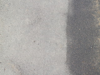 spring on the asphalt close-up