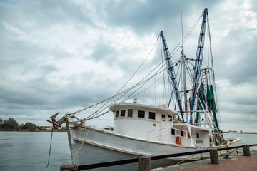 Fototapeta na wymiar Shrimp Boat in Savannah