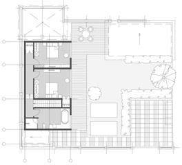 Standard living room furniture symbols set