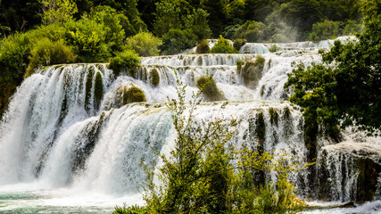 Obraz premium Waterfalls europe croatia travel location