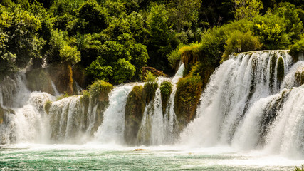 Fototapeta premium Waterfalls europe croatia travel location