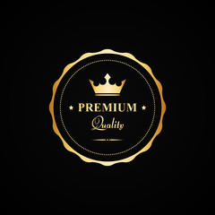 Vector gold premium quality badge