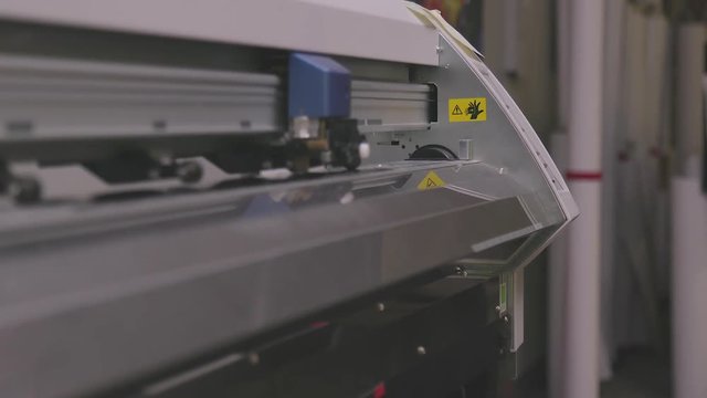 Large Plotter Cutting Loose Vinyl