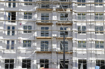 Fototapeta na wymiar construction, building, unfinished, apartments