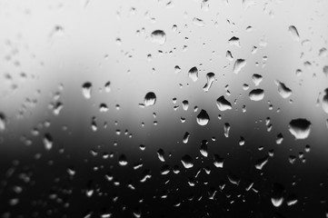 raindrops on the window glass