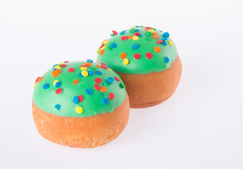 Sweet mini donut on background