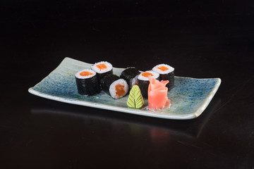 japanese cuisine. sushi on the background