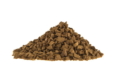 instant coffee on isolated white background