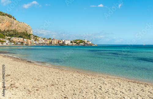 View Of Mondello Beach Is A Small Seaside Resort Near Center View Of Mondello Beach Is A Small Seaside Resort Near Center City Palermo