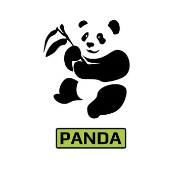 VECTOR of Panda bear icon. Business icon for the company. Logo for pet shop / Zoo / symbol. Flat design. Illustration.