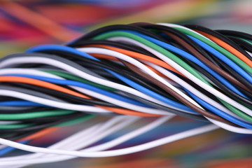 Multicolored electrical computer cable