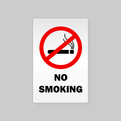 No smoking elegant realistic sign vector illustration