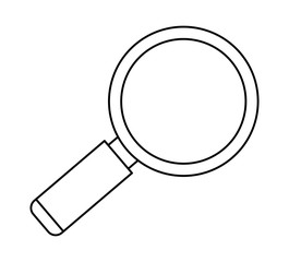 magnifying glass icon over white background, vector illustration