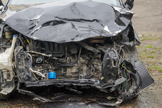 Car after a car crash