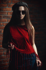 Naklejka premium attractive young woman
