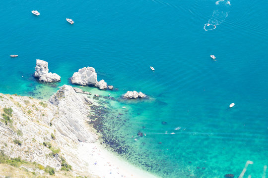 Sirolo beach from Monte Conero, Italy