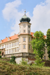 Fototapeta na wymiar Baroque castle in Mnisek pod Brdy town near Prague