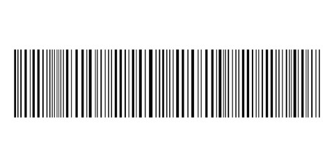 Black barcode on a white