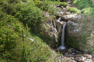 natural water fall in kullu hills, utrakhand