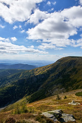 Obraz premium view from mountains in National Park Krkonose