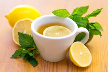 Cup of Tea and Lemon Slices