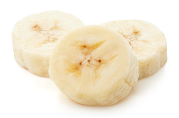 Banana slices isolated
