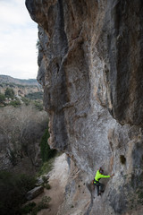 rock-climber enroute without to insurance
