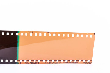 Photo film negative isolated on white background