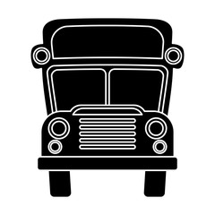 school bus icon over white background, vector illustration