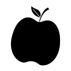 apple fruit icon over white background, vector illustration