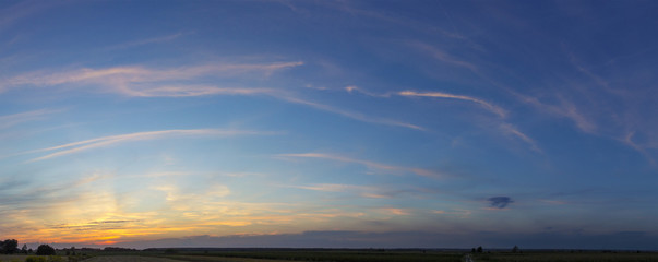 Fototapeta na wymiar panorama sky sunset