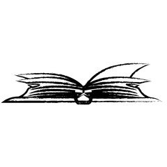 open book icon over white background, vector illustration