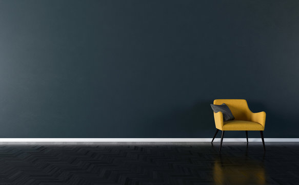 Solo chair interior- 3d illustration