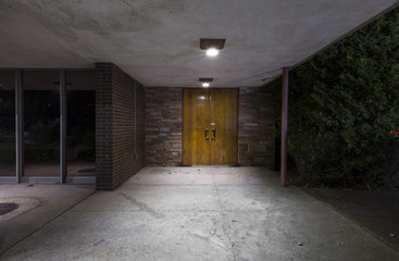 front doors and walkways light at night