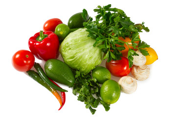 ingredients for vegetable wraps