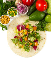 vegetarian tortilla wraps
