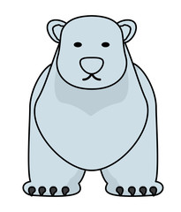 polar bear icon over white background, colorful design. vector illustration