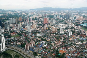 Fototapeta na wymiar Petrona towers in kuala lumpur in malaysia in asia