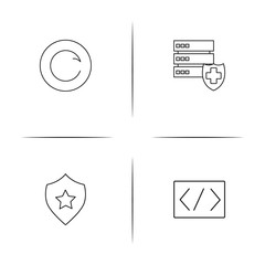 Interface simple linear icon set.Simple outline icons