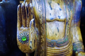 Buddha statue at a market in kuala lumpur in malaysia
