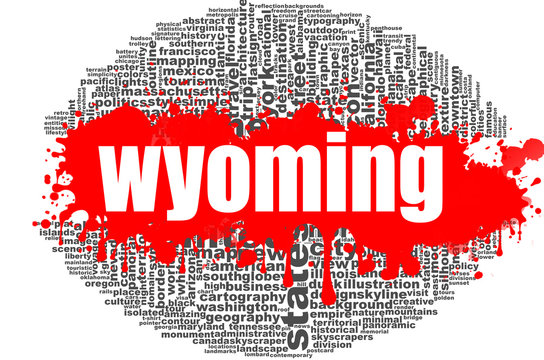 Wyoming word cloud design