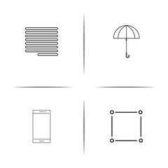 Web And Text simple linear icon set.Simple outline icons