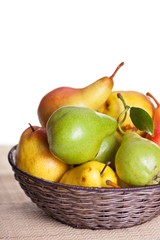 Basket of Pears on the Table