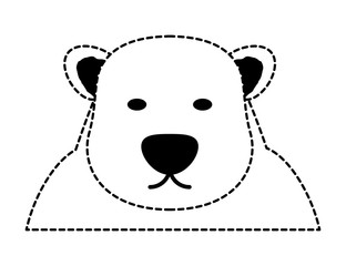 polar bear icon over white background, vector illustration