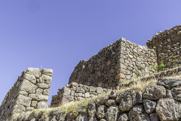 Inca constructed terraces near Pisac, Peru