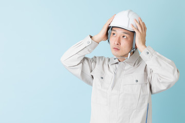 現場作業員　ブルーバックイメージ